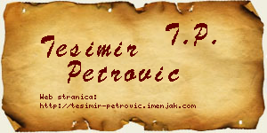 Tešimir Petrović vizit kartica